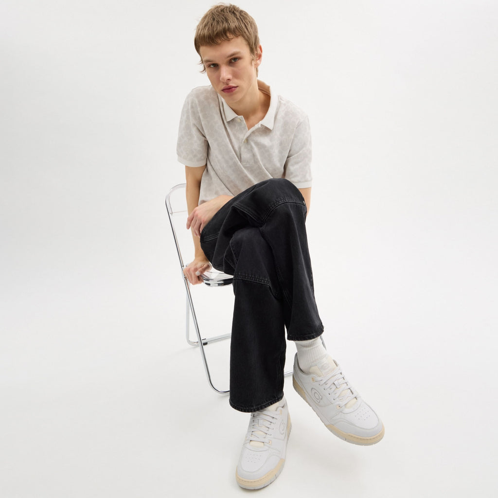 Tenis Soho Piel Blanco Hombre