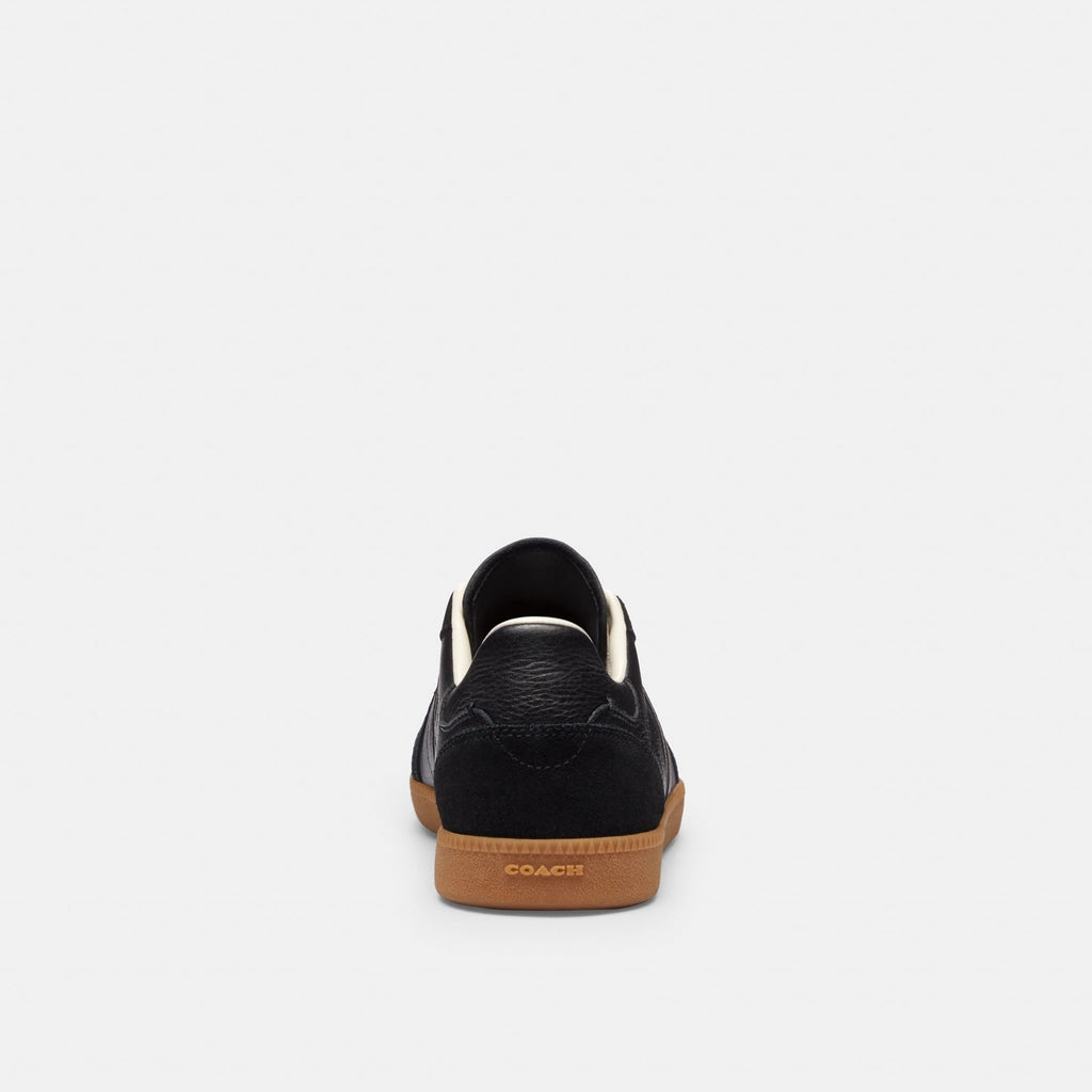 Tenis Ellis Piel y Gamuza Negro Mujer