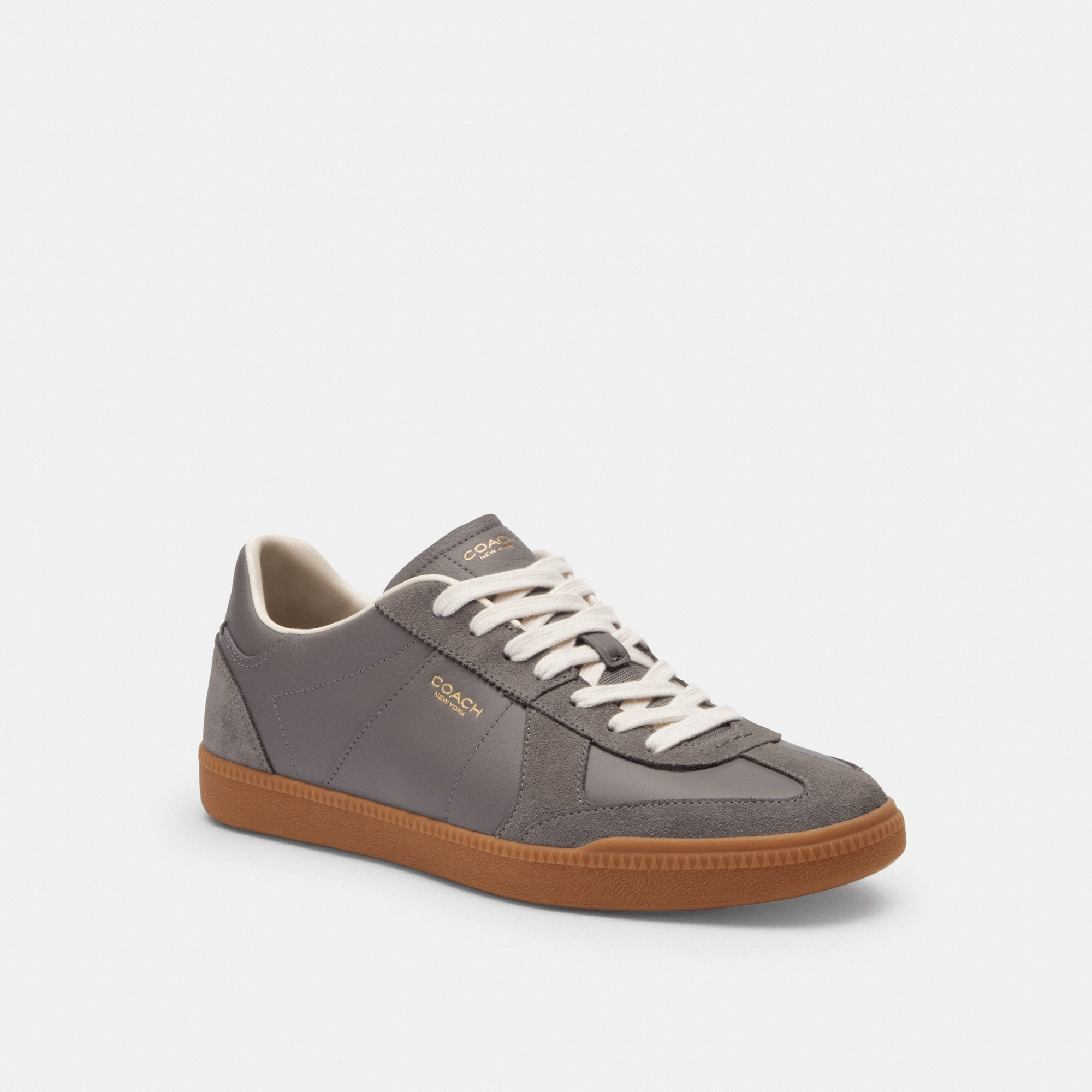Tenis Ellis Piel y Gamuza Gris Mujer