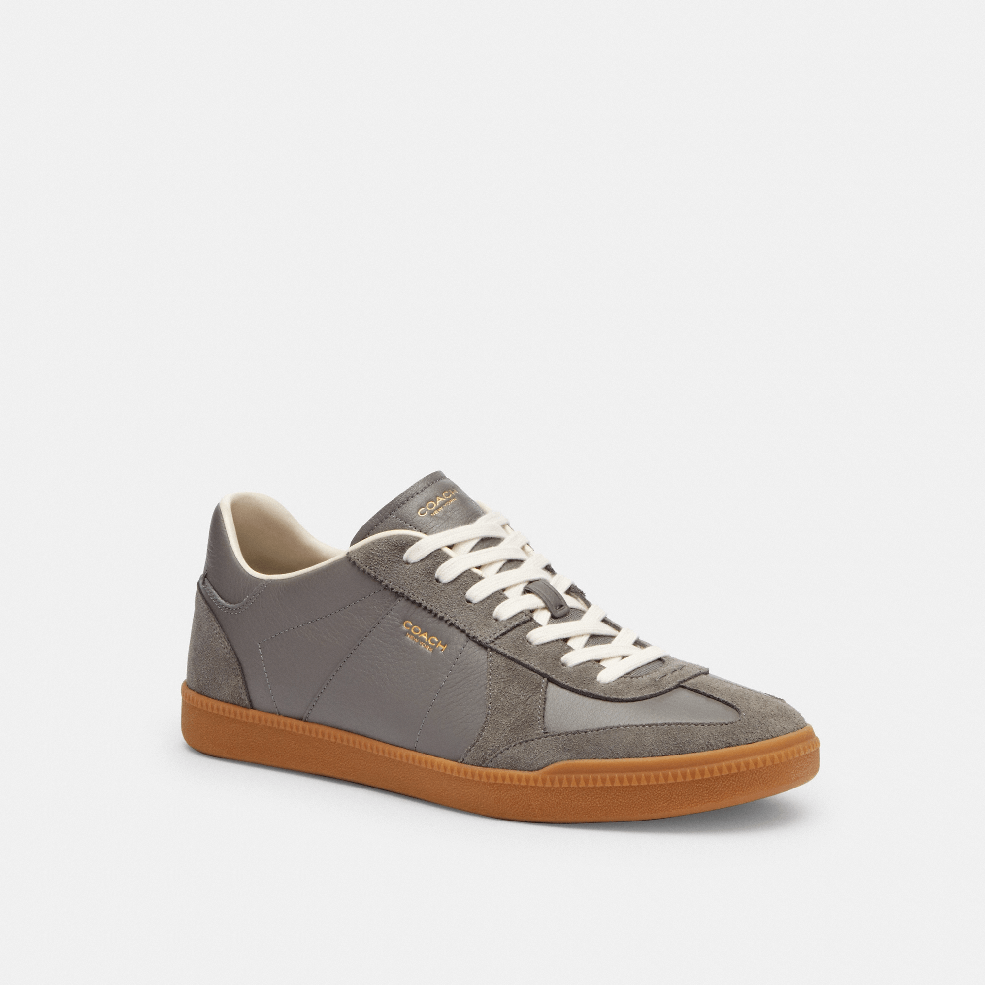 Tenis Ellis Piel y Gamuza Gris Hombre