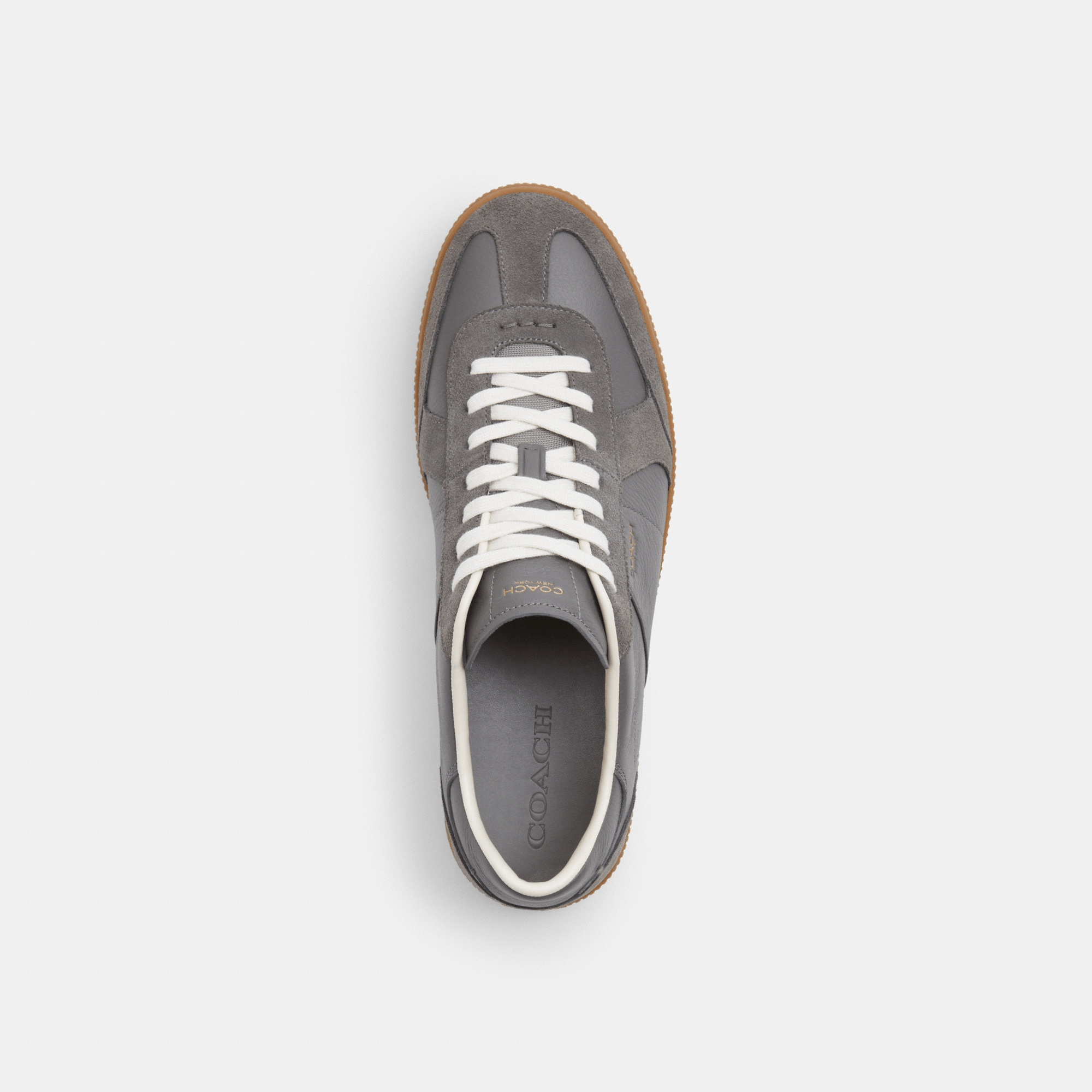 Tenis Ellis Piel y Gamuza Gris Hombre