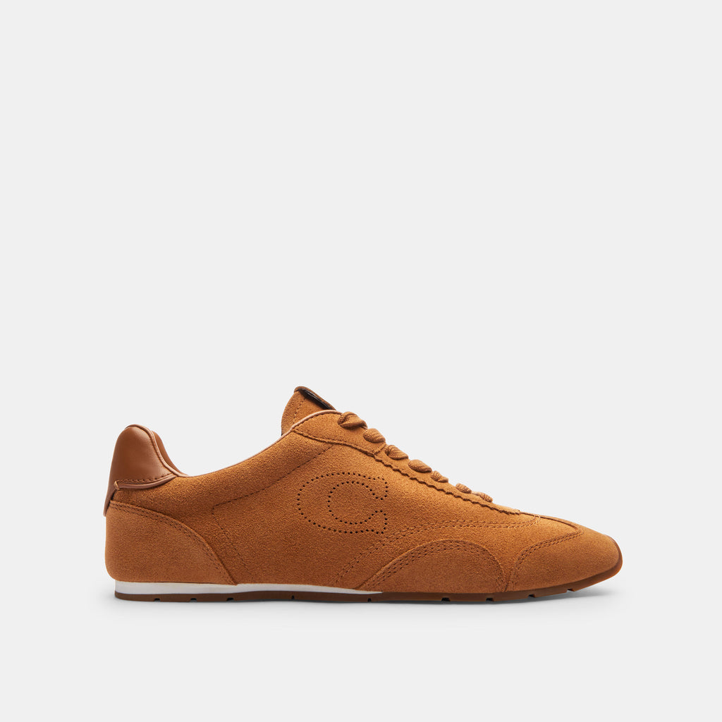 Tenis Flat Gamuza Café Mujer
