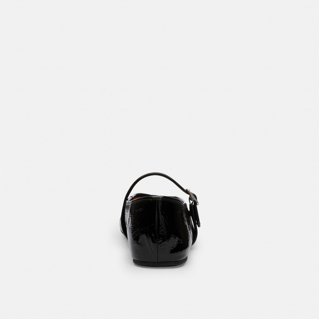 Flats Sculpted C Charol Negro Mujer