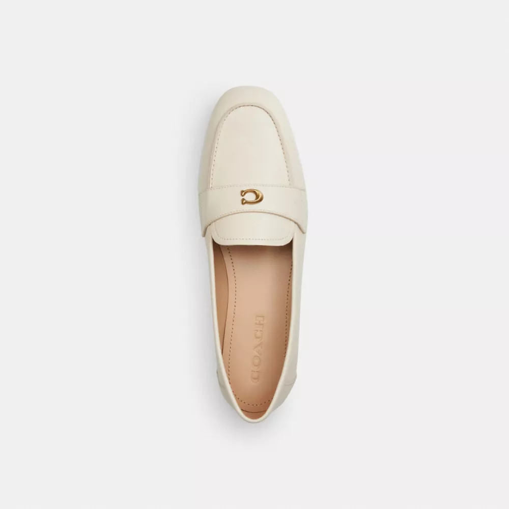 Mocasines Sculpted C Piel Blanco Mujer
