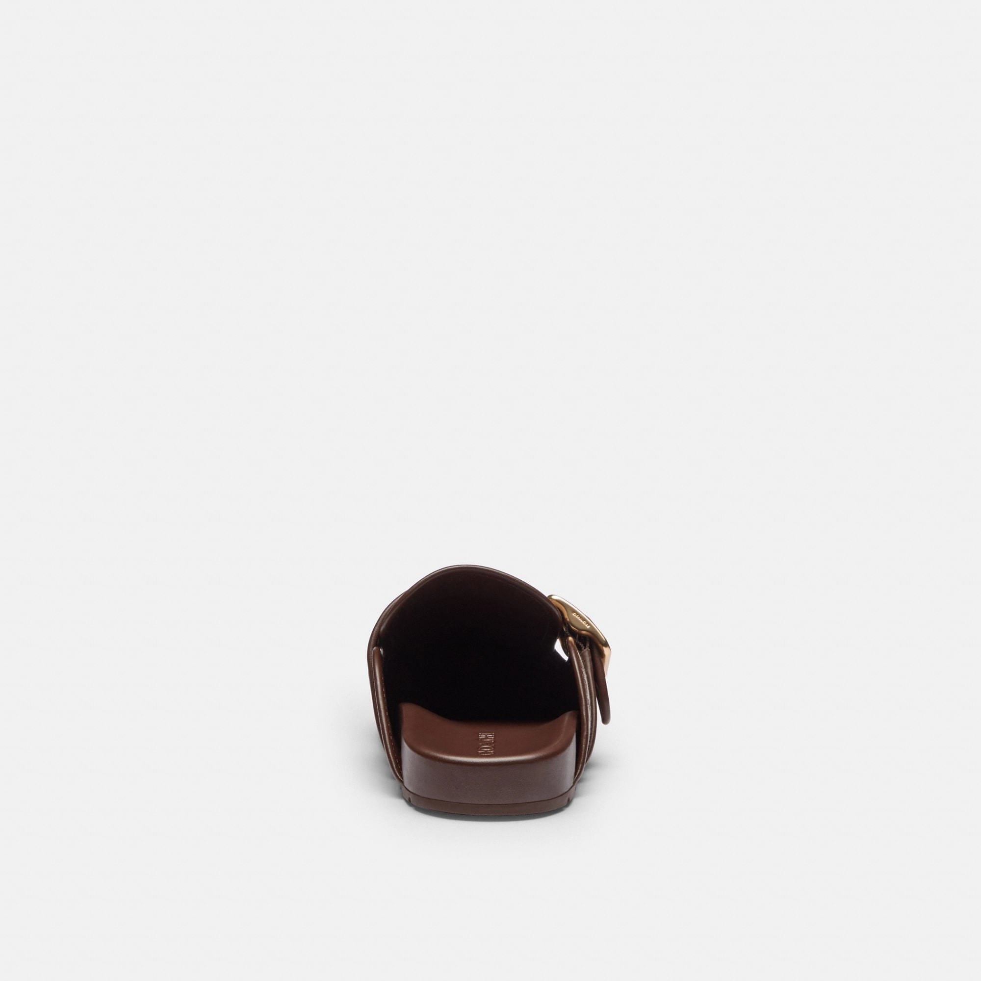 Zuecos Buckle Signature Jacquard Cafe Mujer