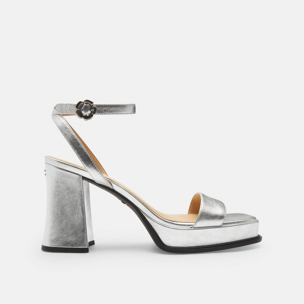 Sandalias Tea Rose Piel Plata Mujer