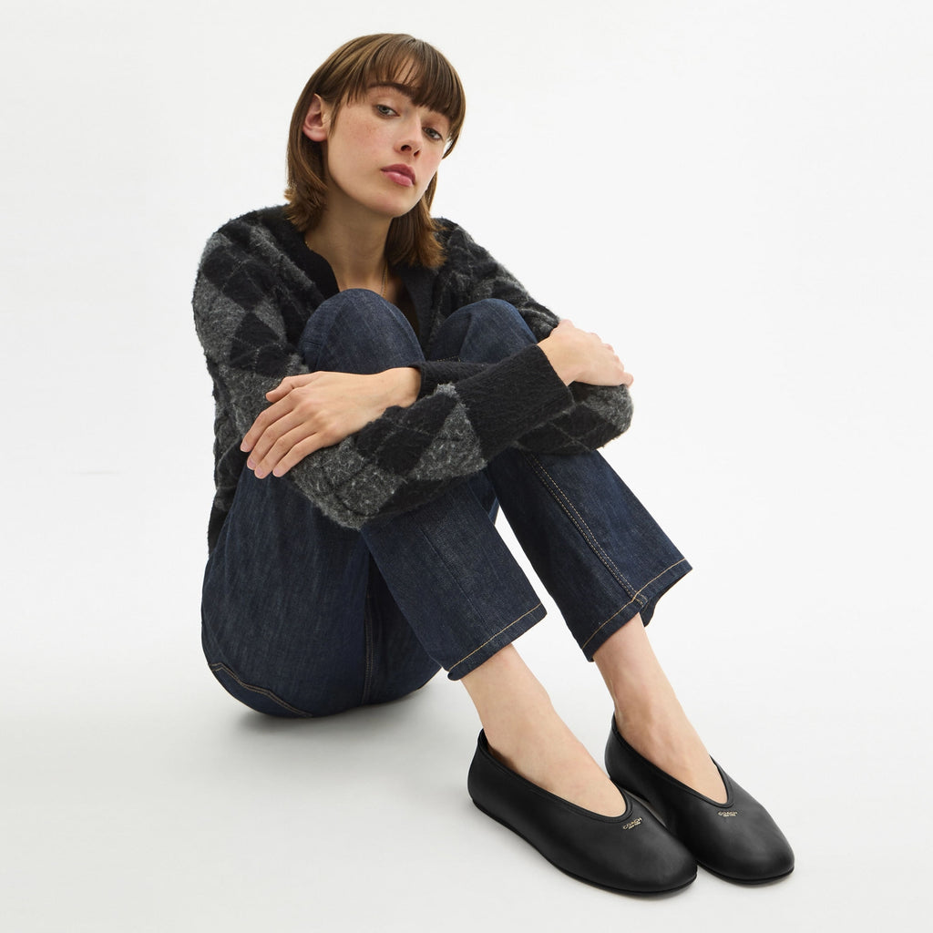 Flats Houston Piel Negro Mujer