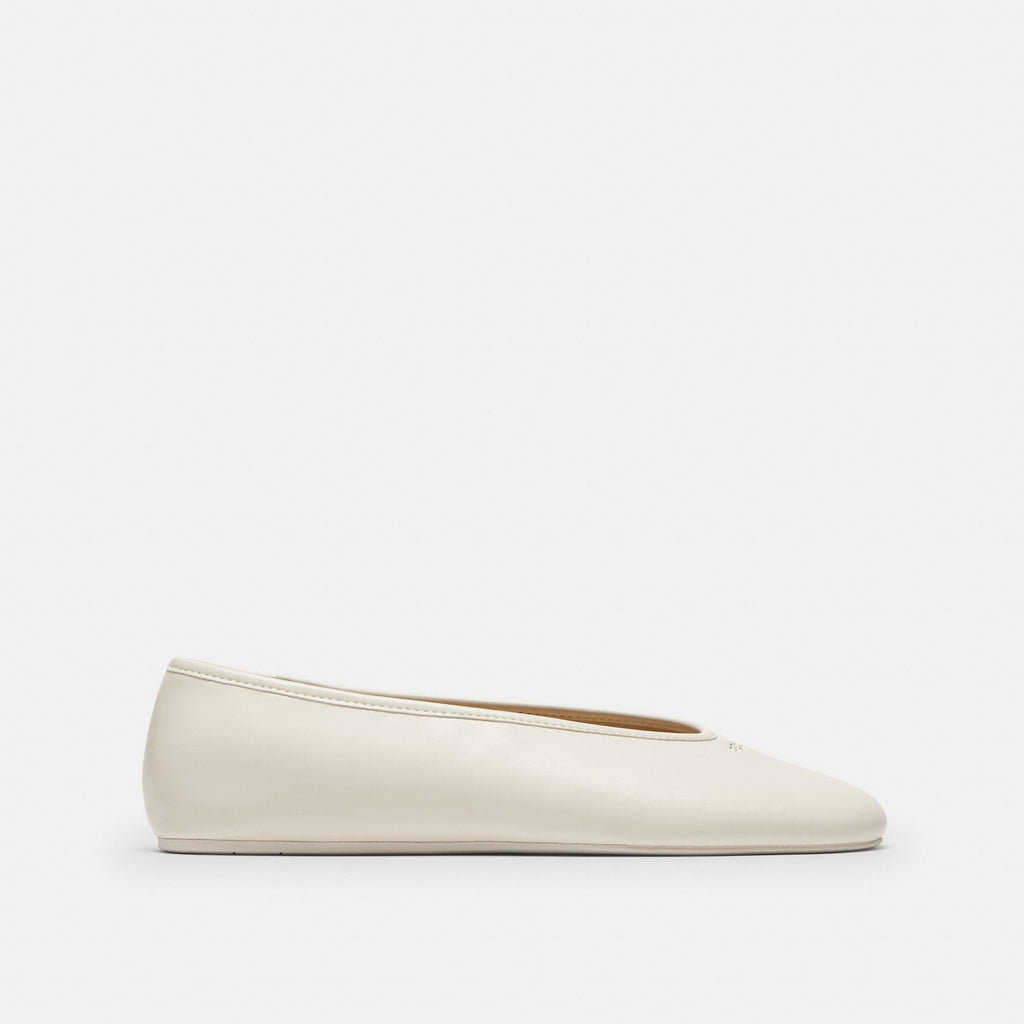 Flats Houston Piel Blanco Mujer