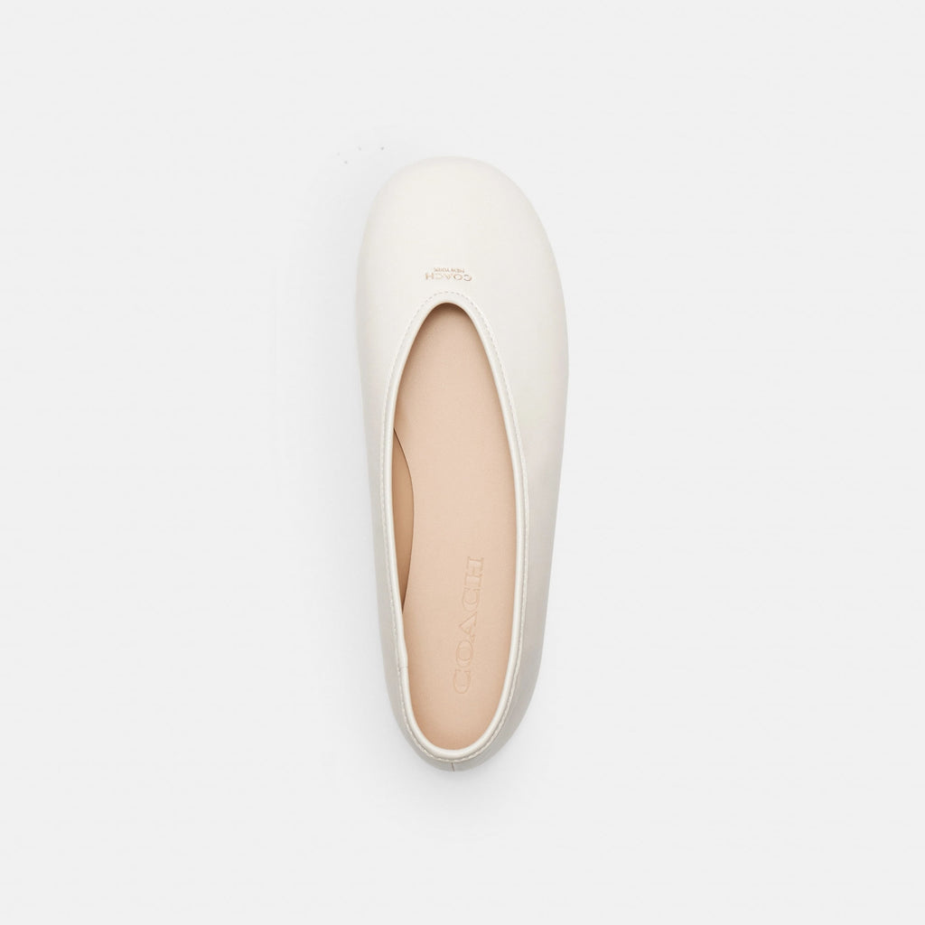 Flats Houston Piel Blanco Mujer