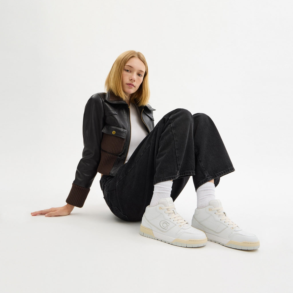 Tenis Soho Mid Top Piel Blanco Mujer