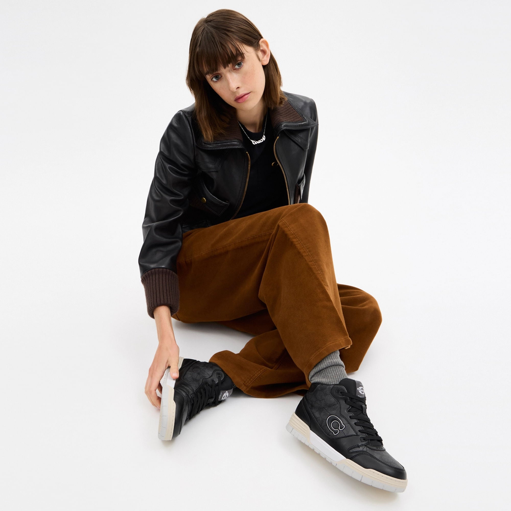 Tenis Soho Mid Top Piel Negro Mujer