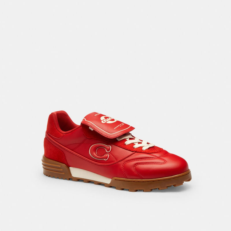 Tenis Match Piel Rojo Mujer