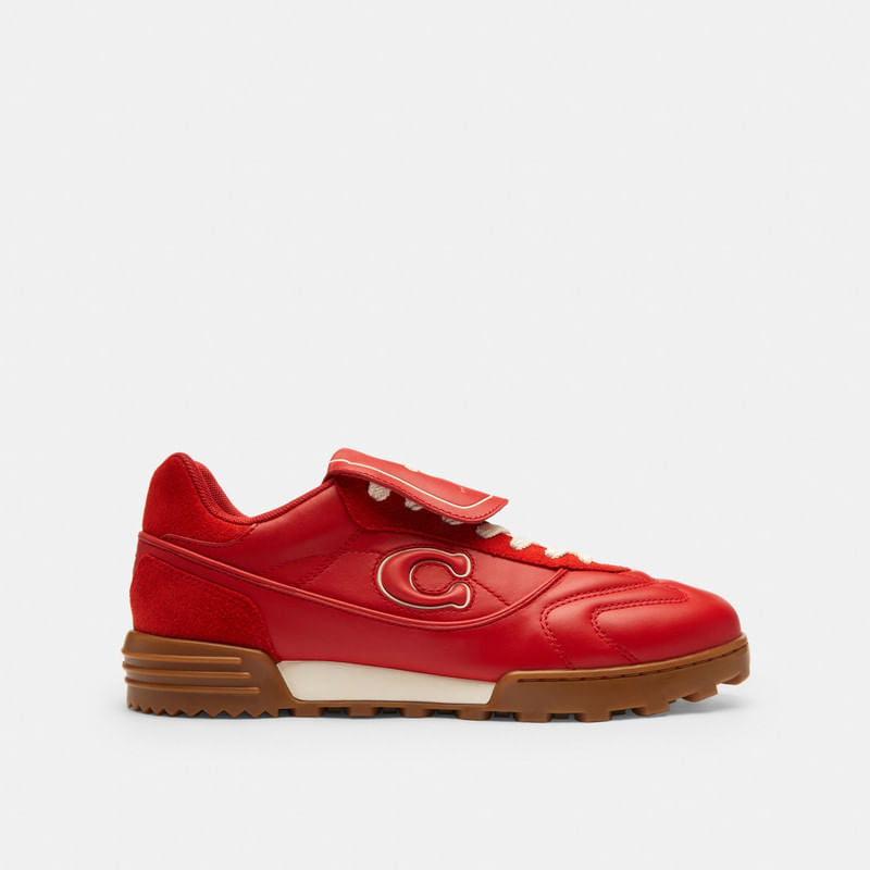 Tenis Match Piel Rojo Mujer