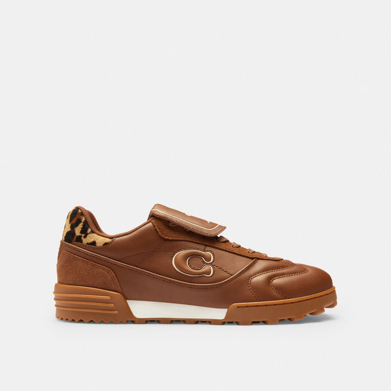 Tenis Match Piel Café Hombre