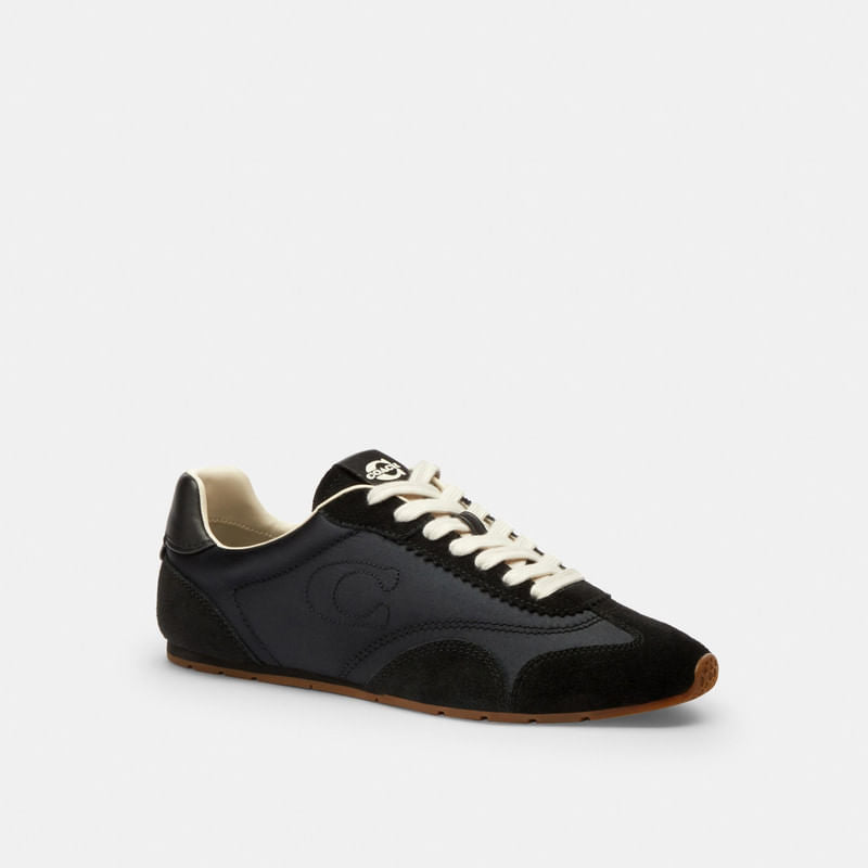 Tenis Flat Gamuza Negro Mujer
