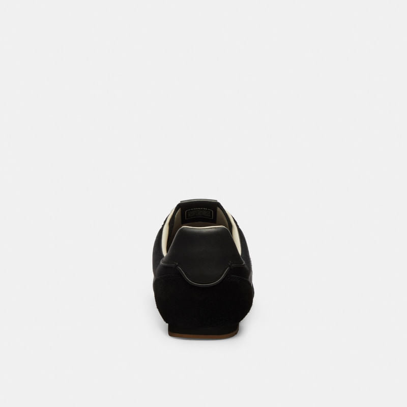 Tenis Flat Gamuza Negro Mujer