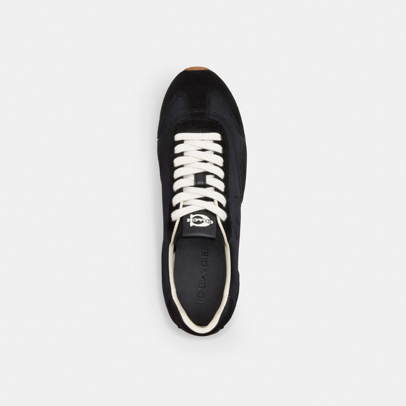 Tenis Flat Gamuza Negro Mujer