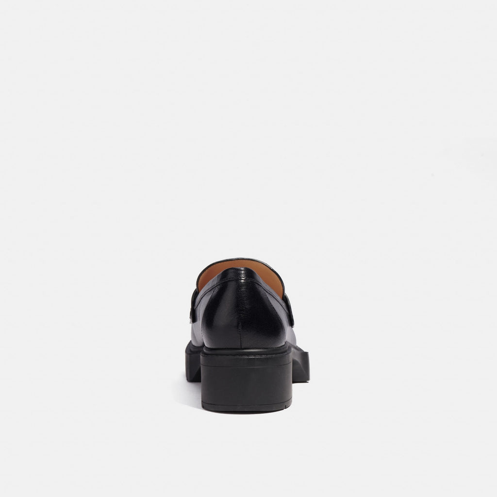 Mocasines Leah Piel Negro Mujer