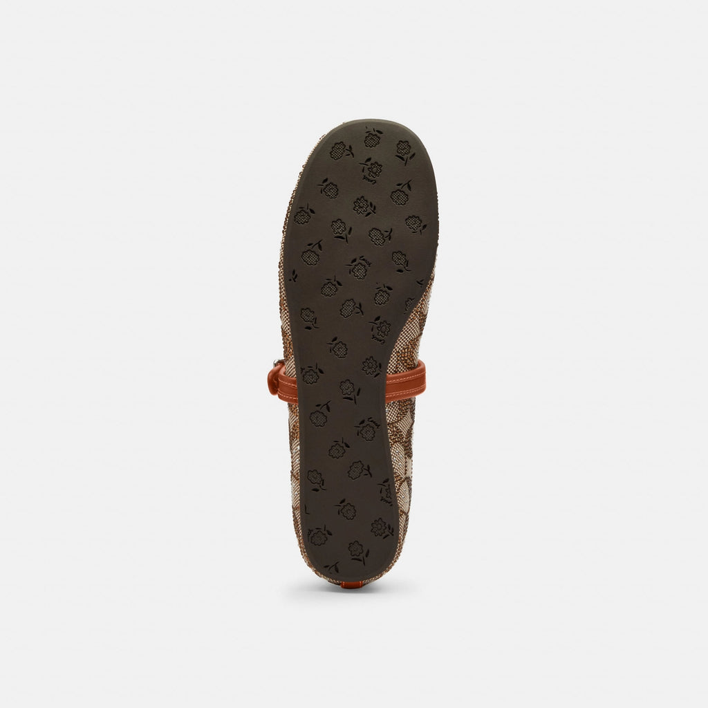 Flats Sculpted C Crystal Jacquard Café Mujer
