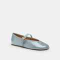 Flats Sculpted C Crinkle Piel Azul Claro Mujer