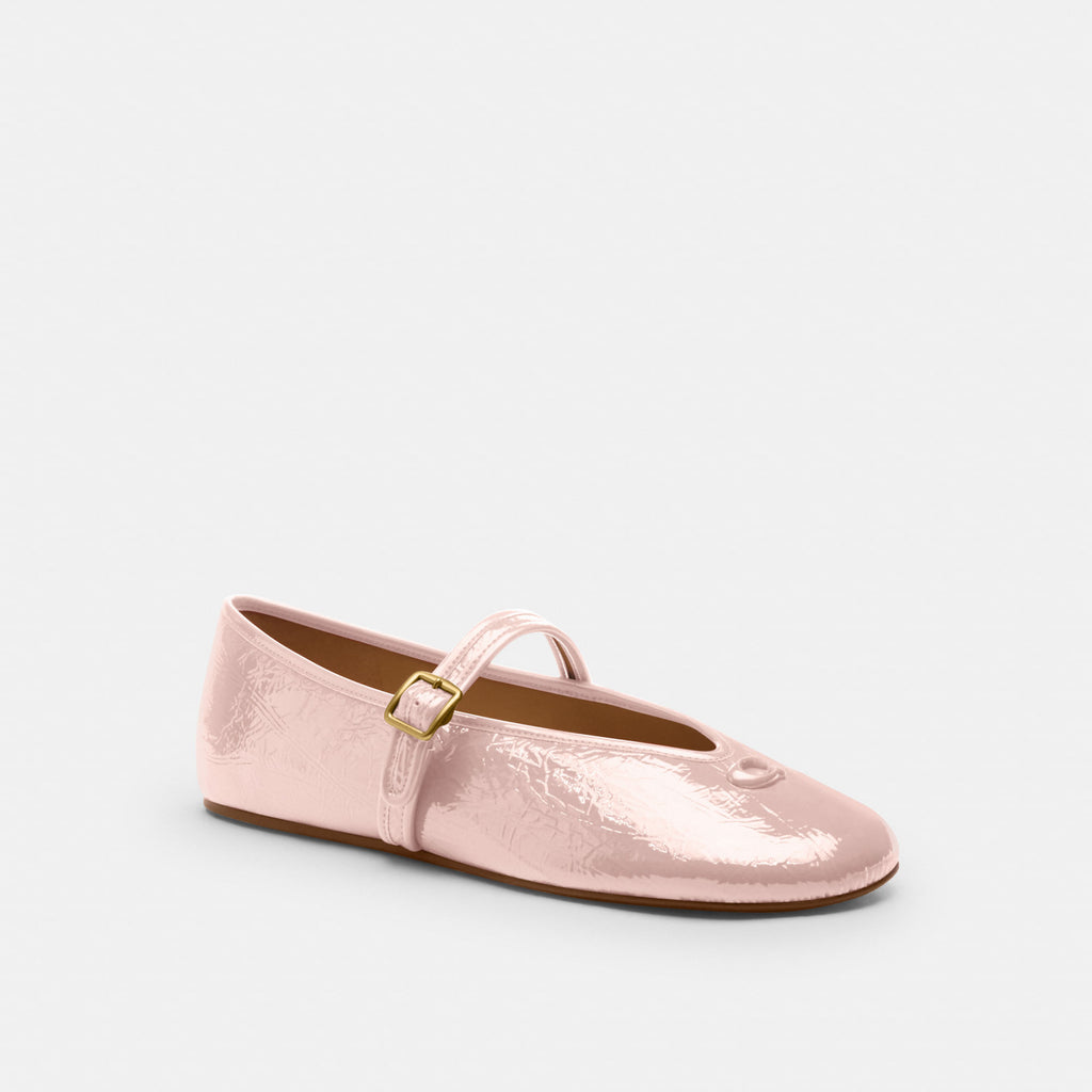 Flats Sculpted C Crinkle Piel Rosa Mujer