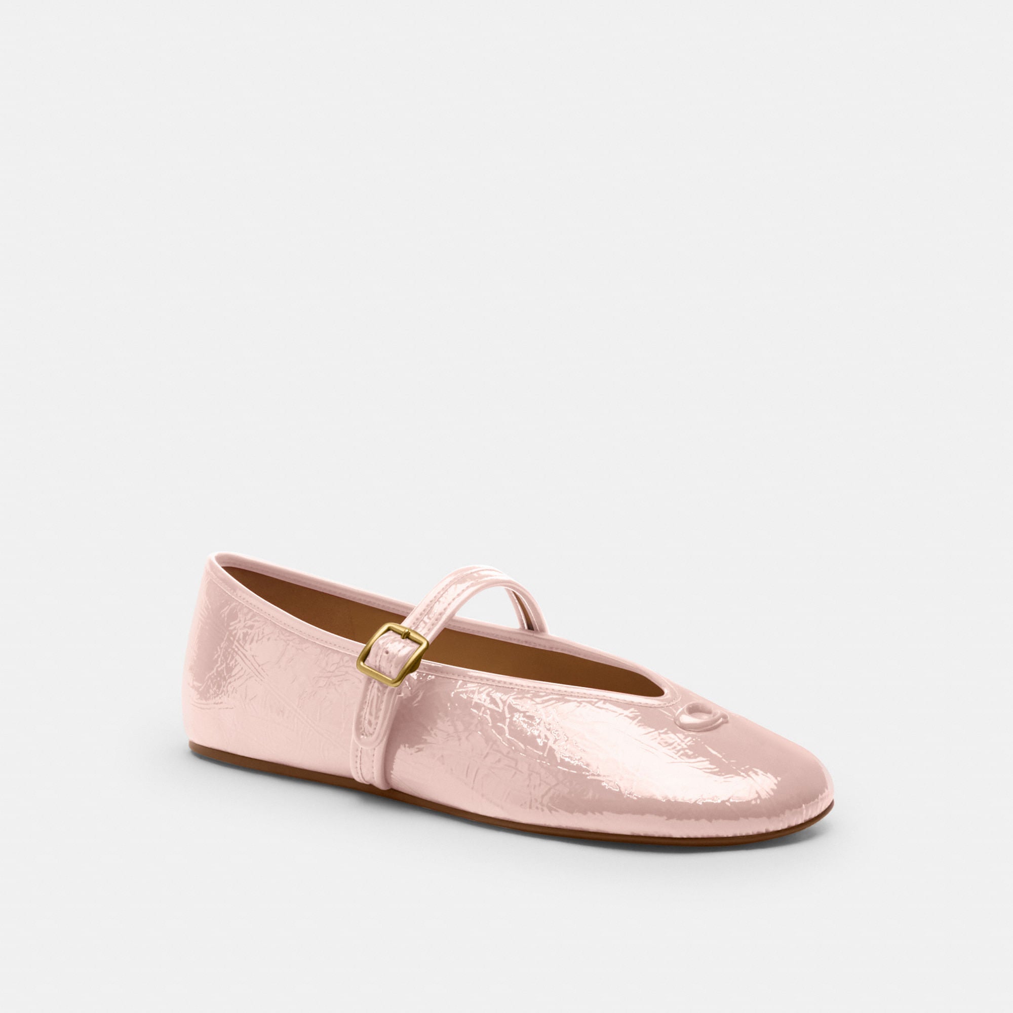Flats Sculpted C Crinkle Piel Rosa Mujer