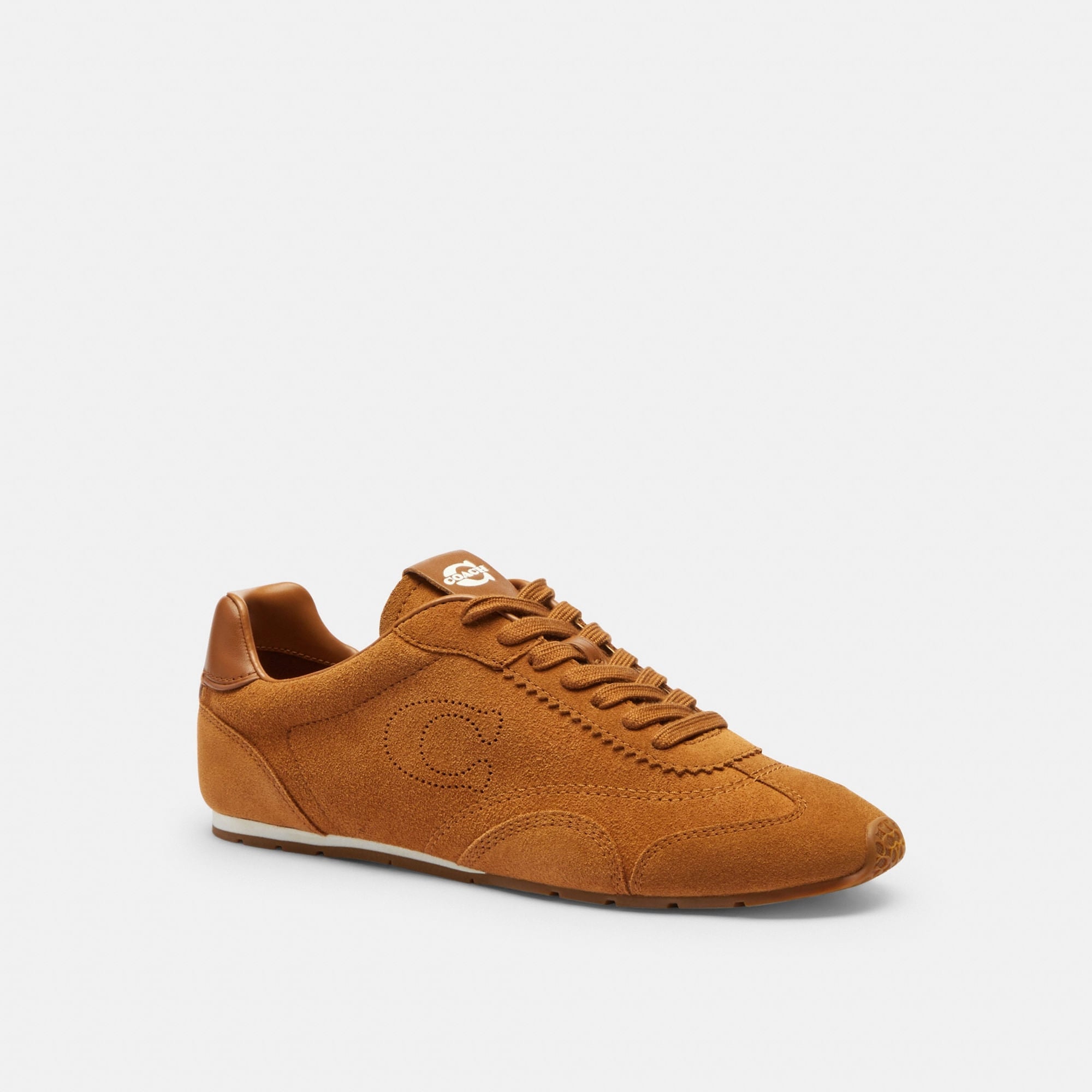 Tenis Flat Gamuza Café Mujer