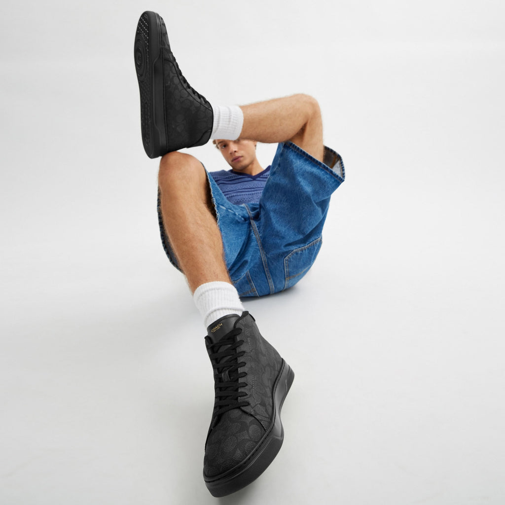 Tenis High Line Top Canvas Negro Hombre