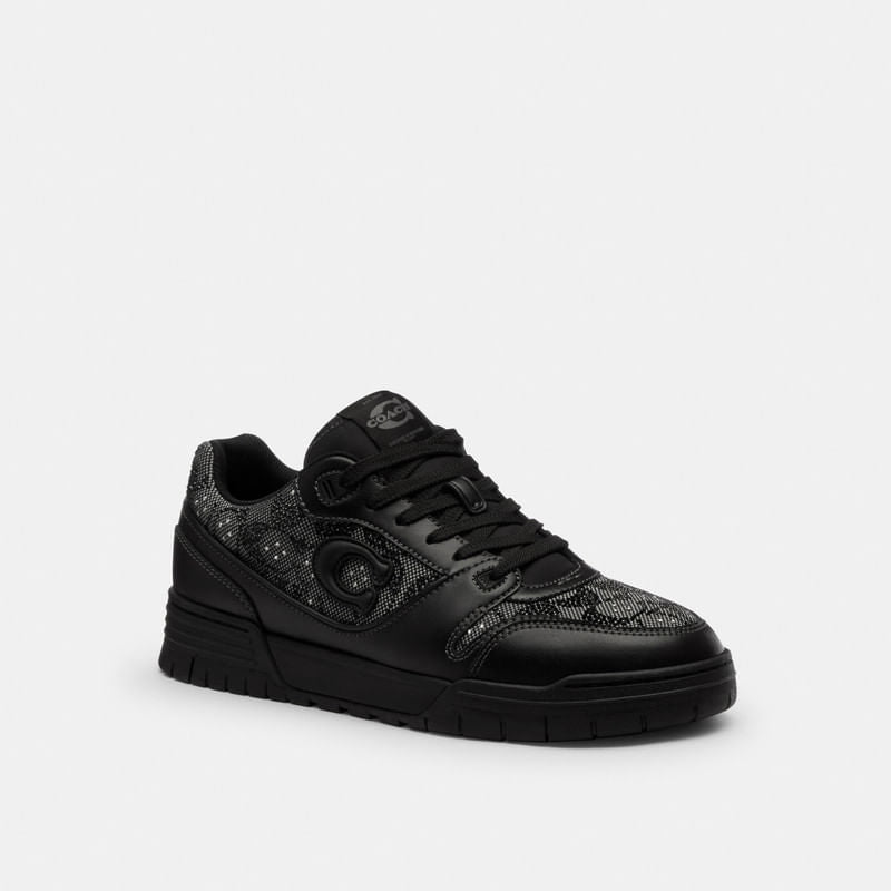 Tenis Soho Crystal Piel Negro Mujer