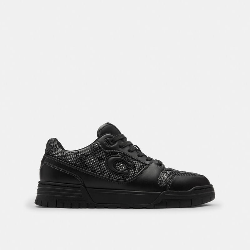 Tenis Soho Crystal Piel Negro Mujer