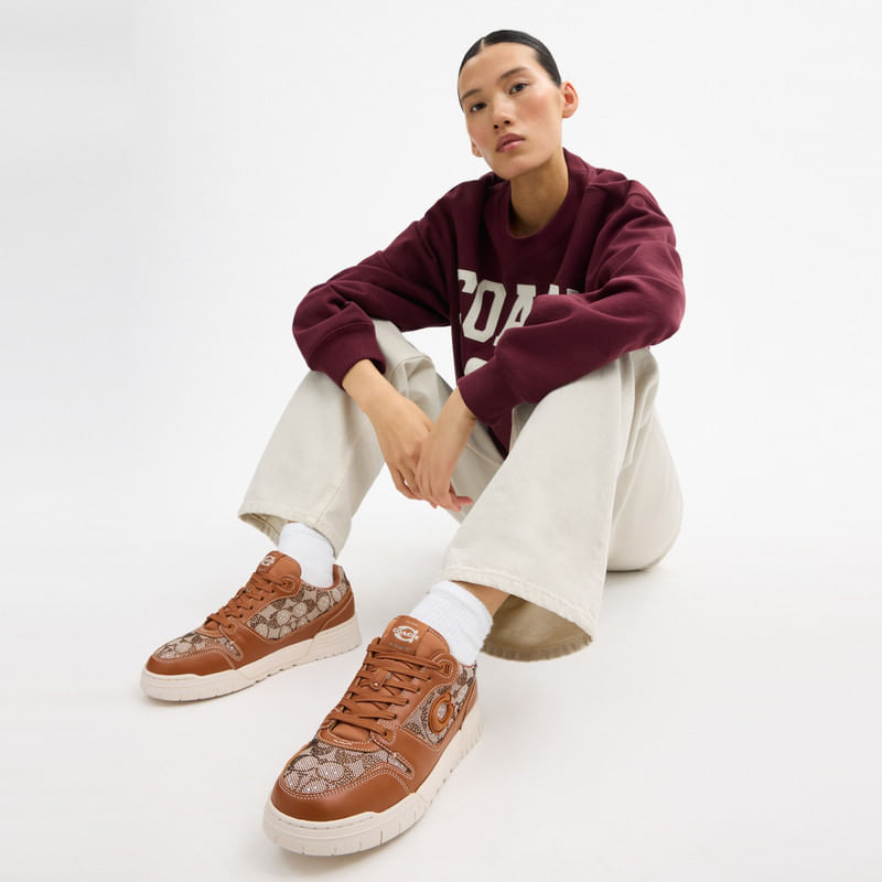 Tenis Soho Crystal Signature Café Mujer