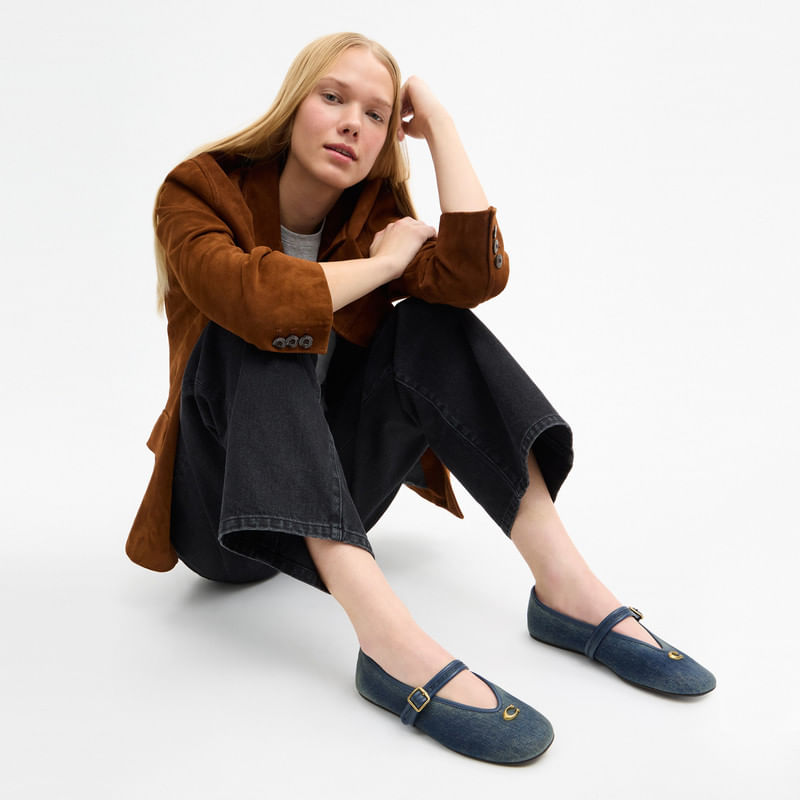 Flats Sculpted Loved Denim Mujer