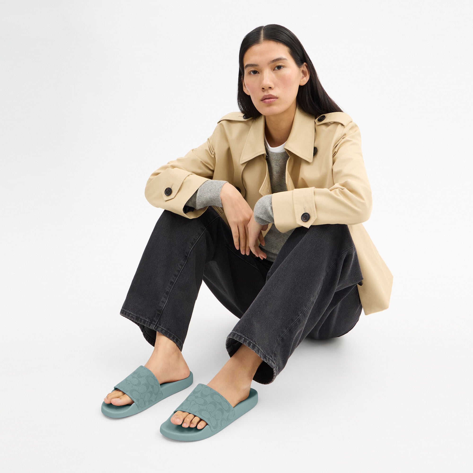 Sandalias Udele Canvas Azul Claro Mujer