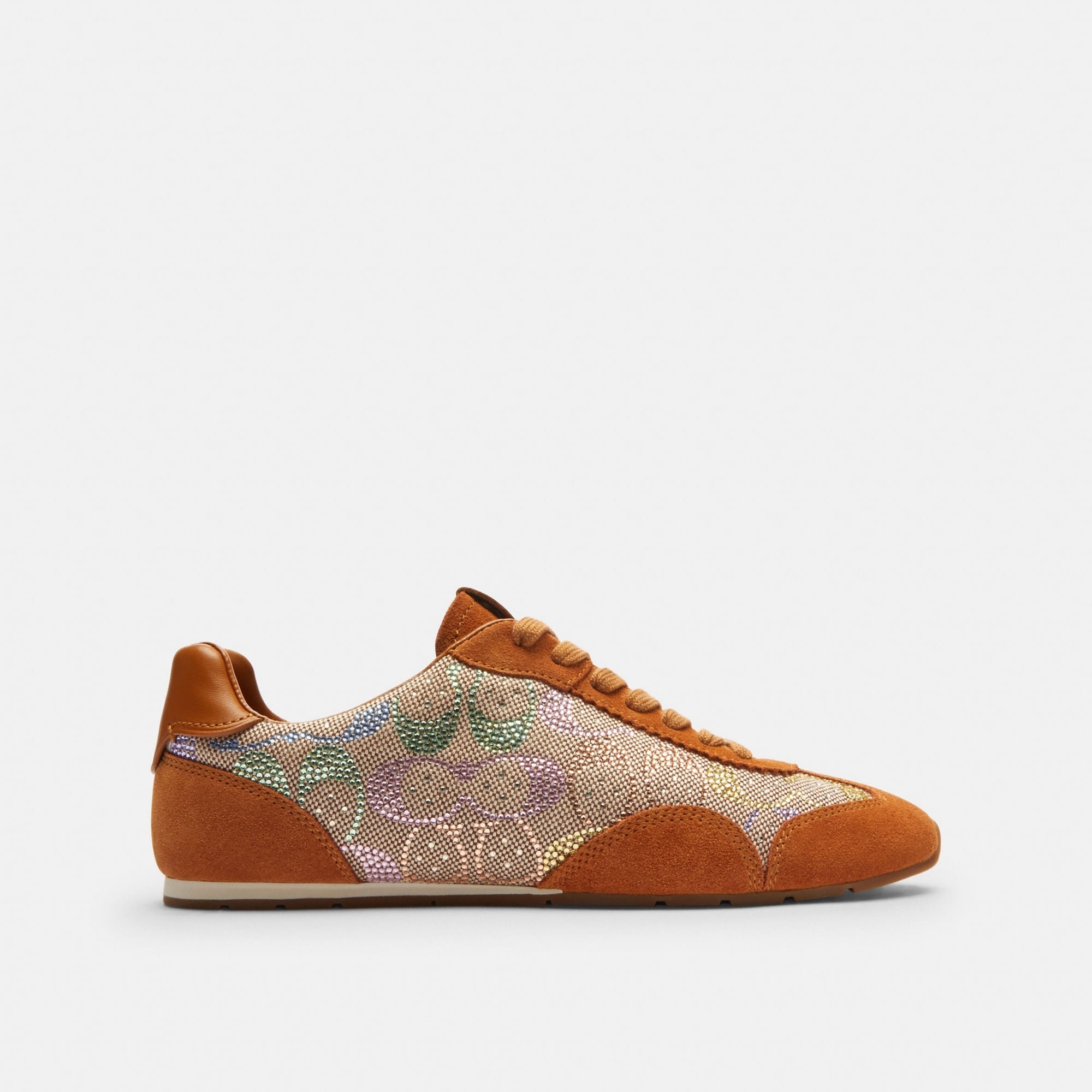 Tenis Flat Gamuza Café Mujer