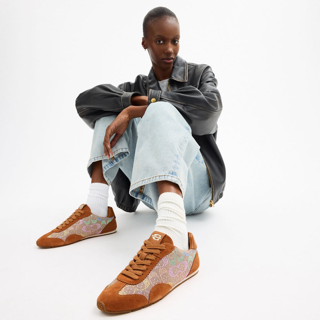 Tenis Flat Gamuza Café Mujer