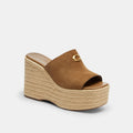 Alpargatas Wedge Gamuza Café Mujer