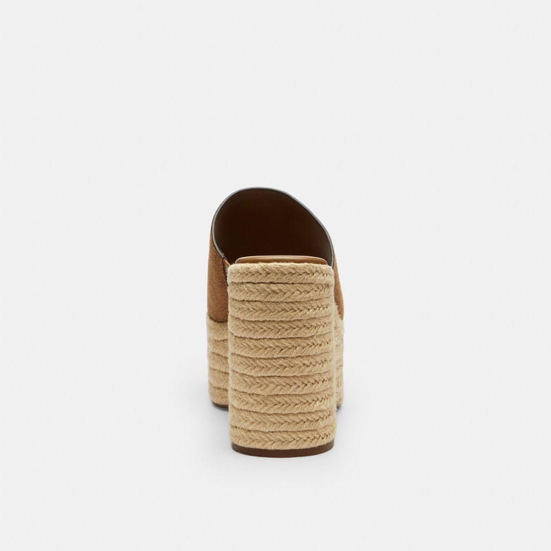 Alpargatas Wedge Gamuza Café Mujer