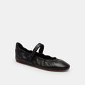 Flats Soft Mary Jane Piel Negro Mujer
