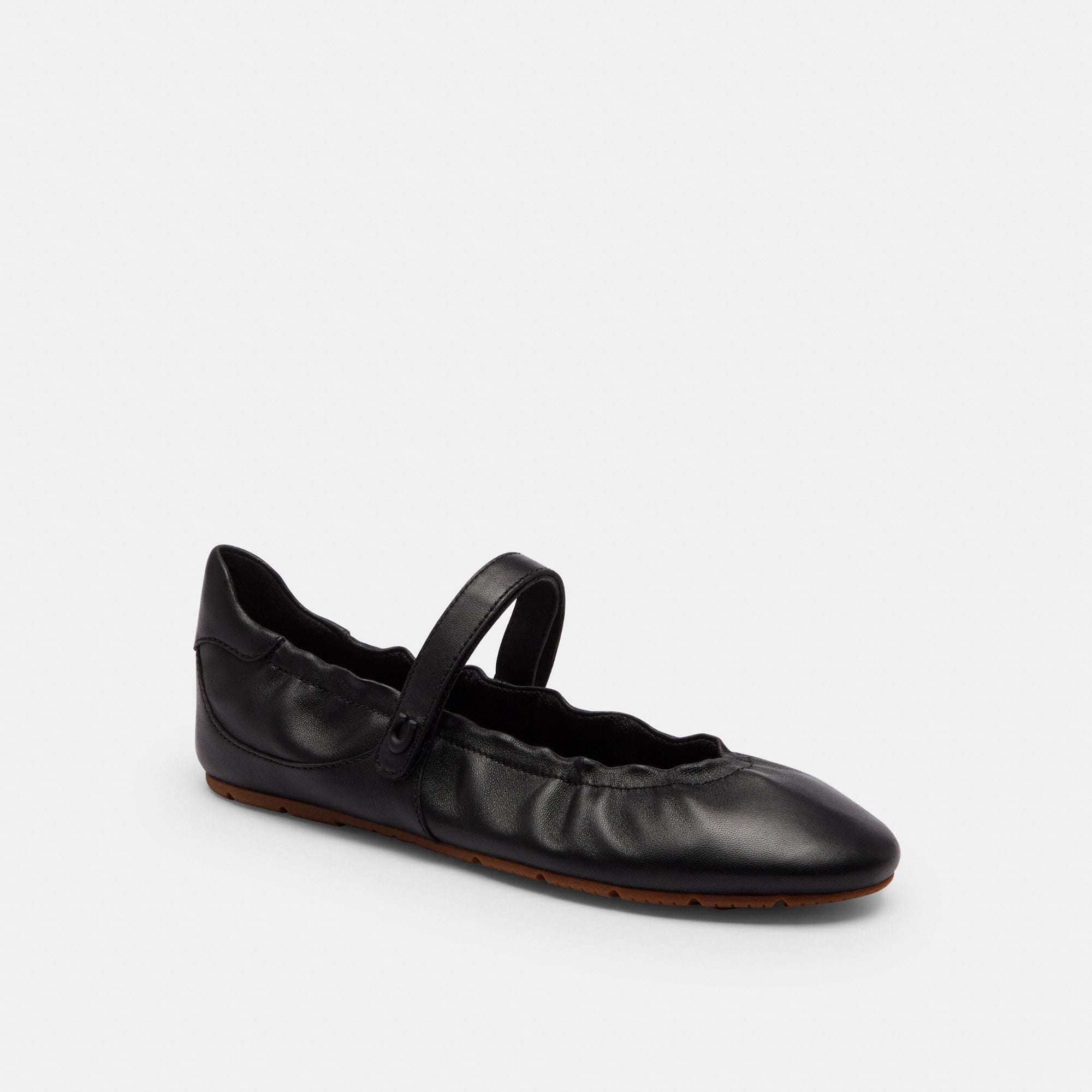 Flats Soft Mary Jane Piel Negro Mujer