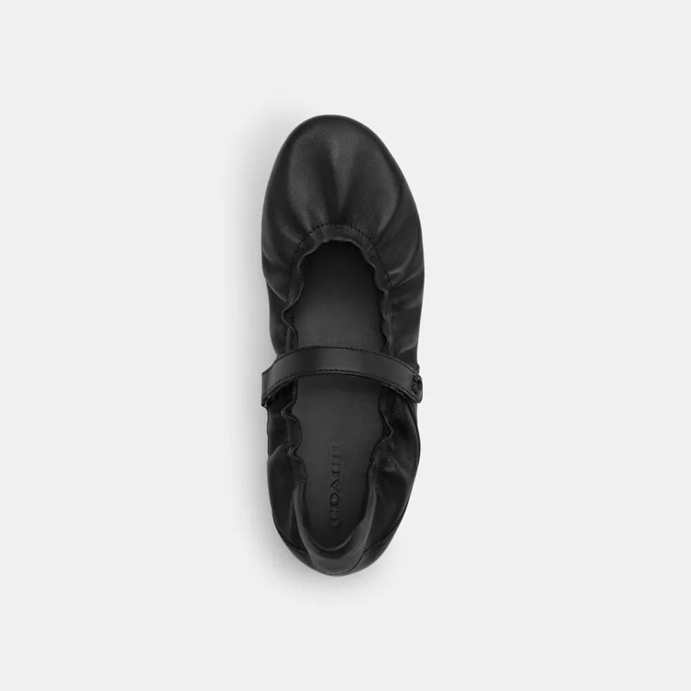 Flats Soft Mary Jane Piel Negro Mujer