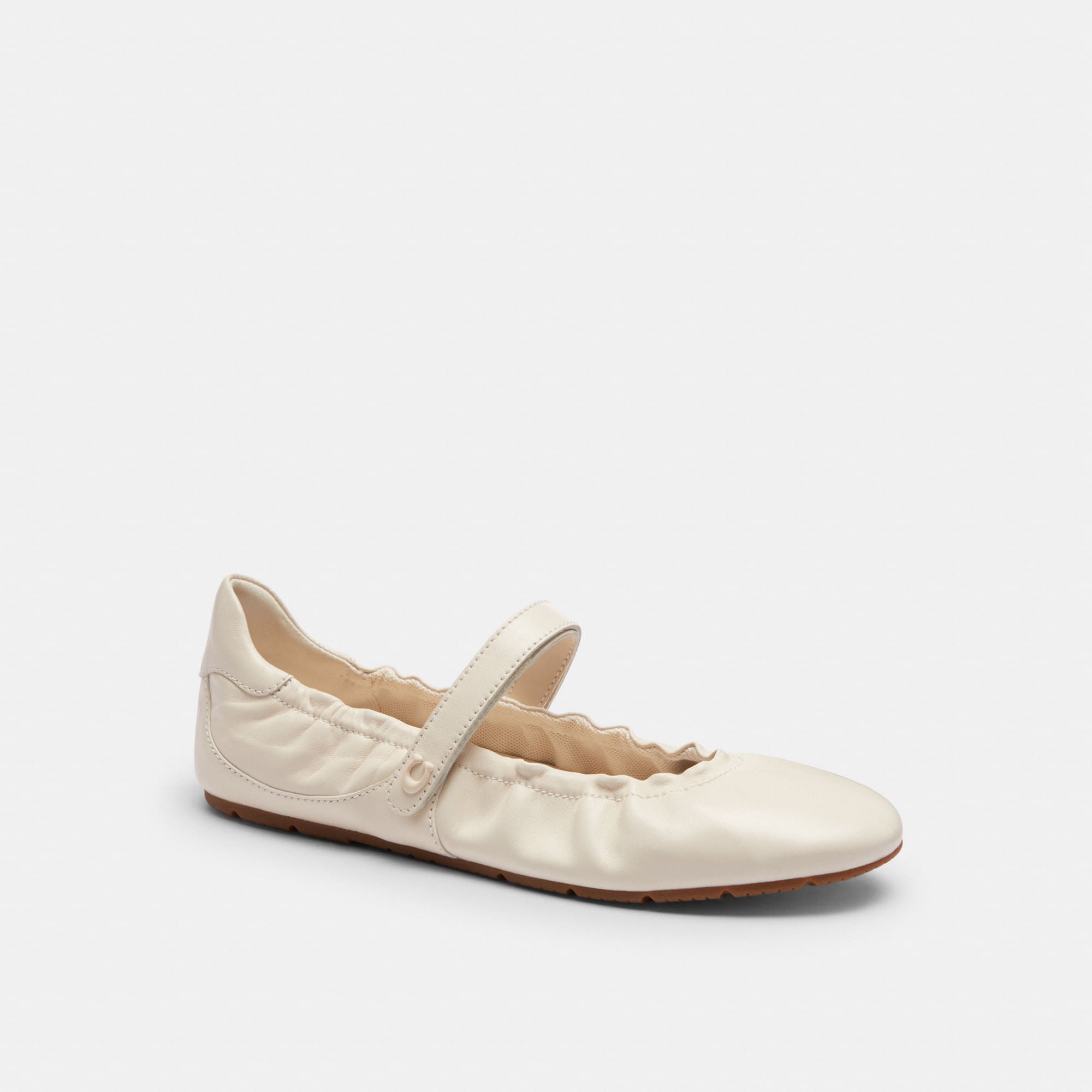 Flats Soft Mary Jane Piel Blanco Mujer