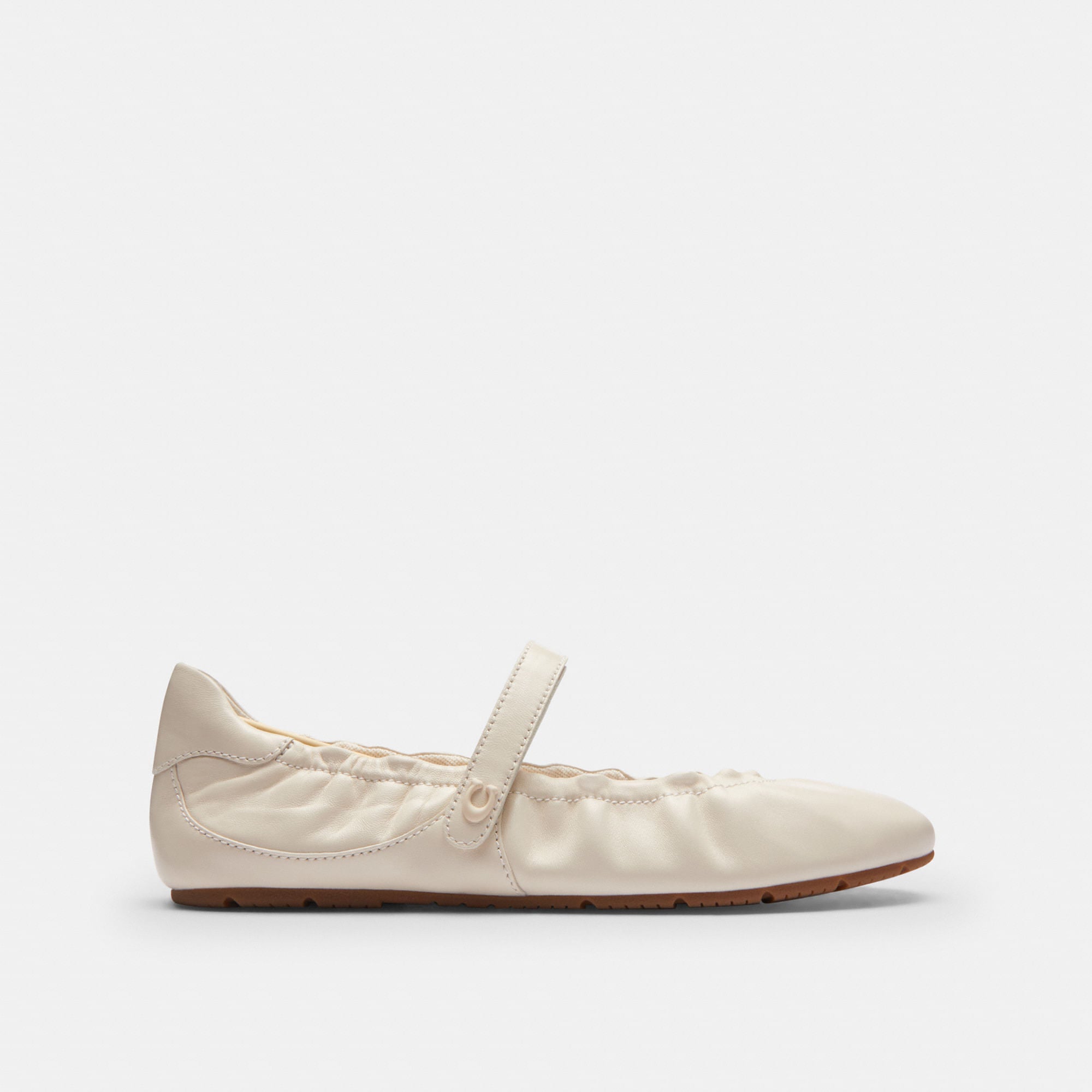 Flats Soft Mary Jane Piel Blanco Mujer