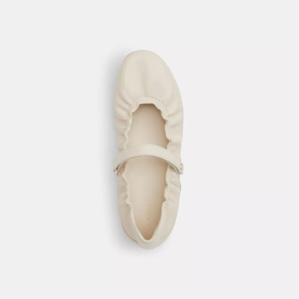 Flats Soft Mary Jane Piel Blanco Mujer