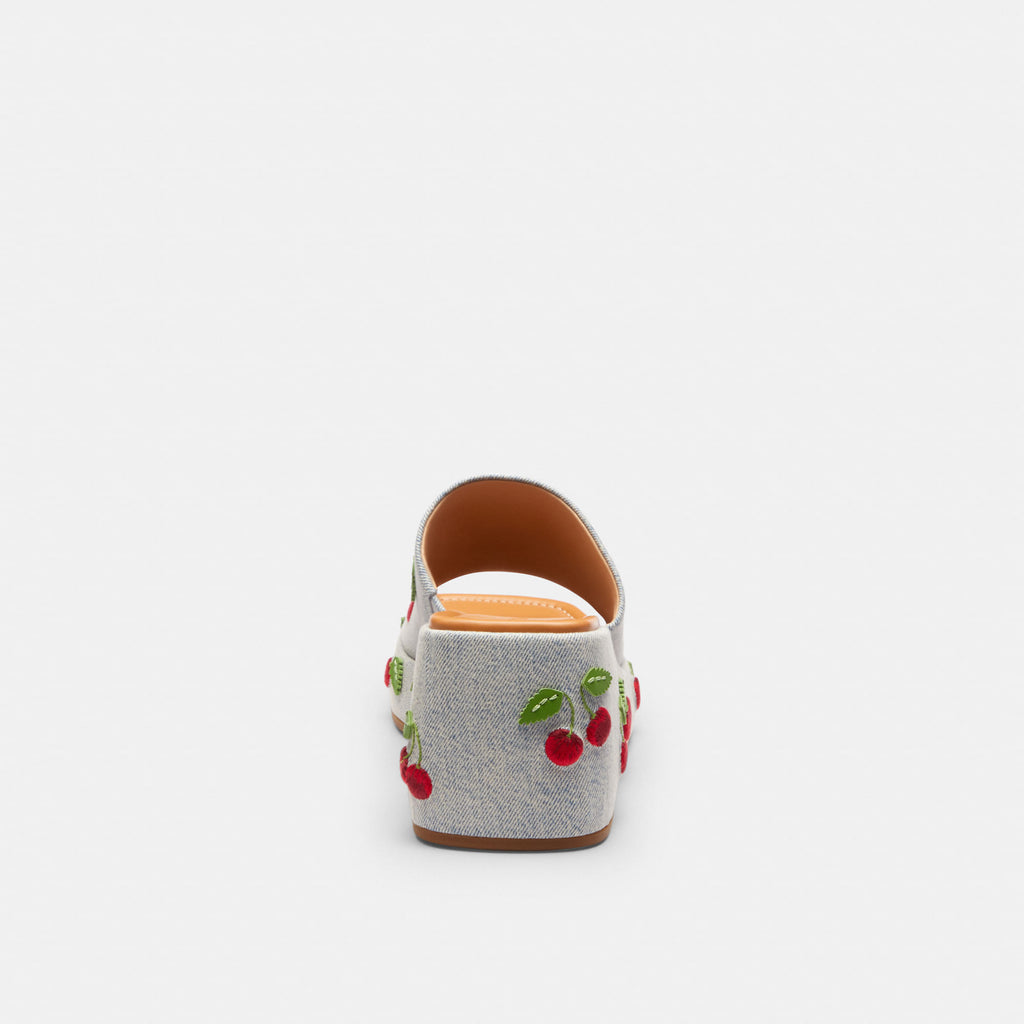 Sandalias Marie Cherry Denim Mujer
