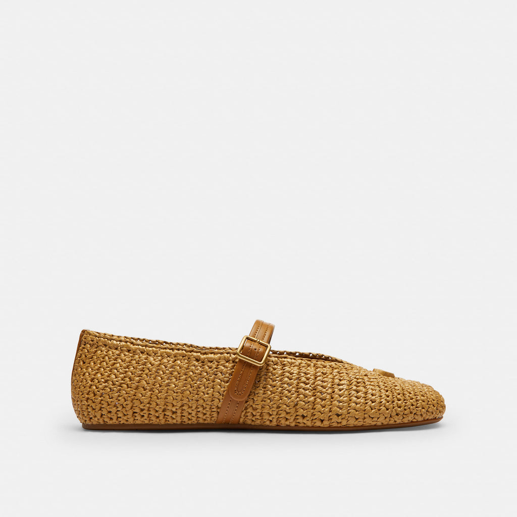 Flats Sculpted C Raffia Beige Mujer