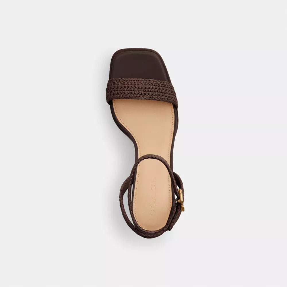 Sandalias Tea Rose Raffia Café Mujer