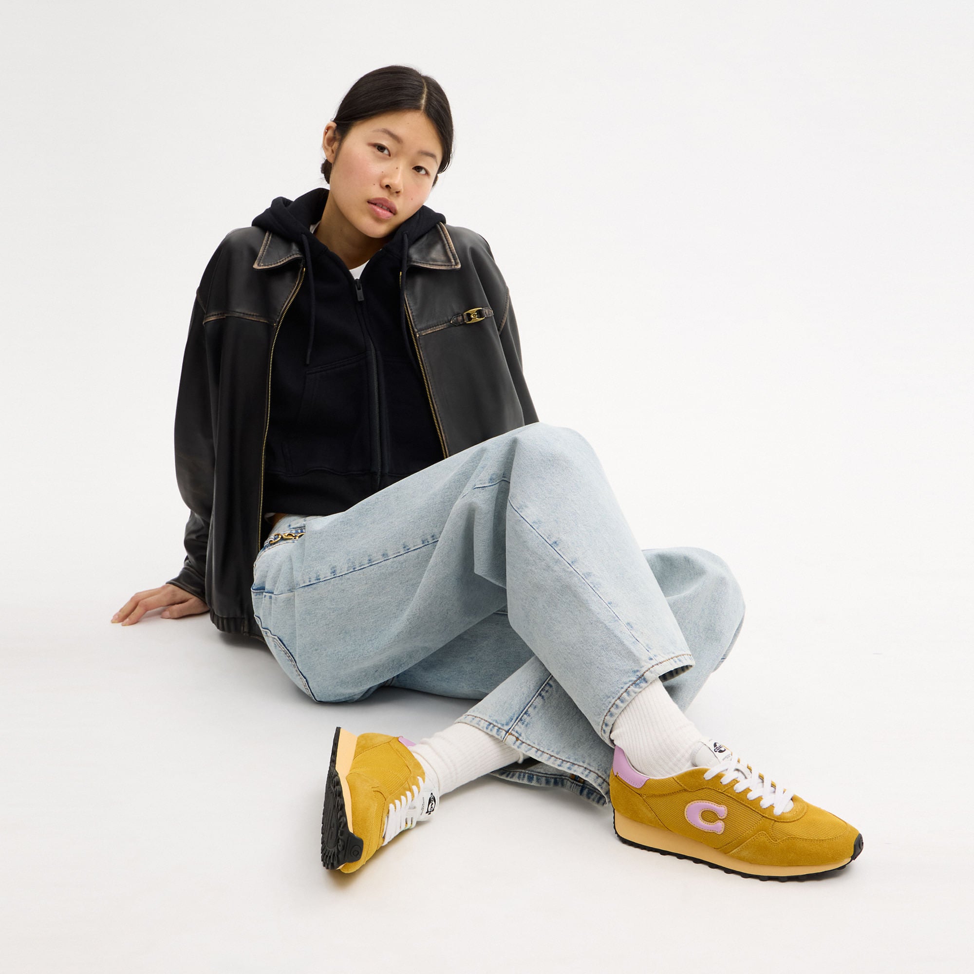 Tenis Retro Amarillo Mujer