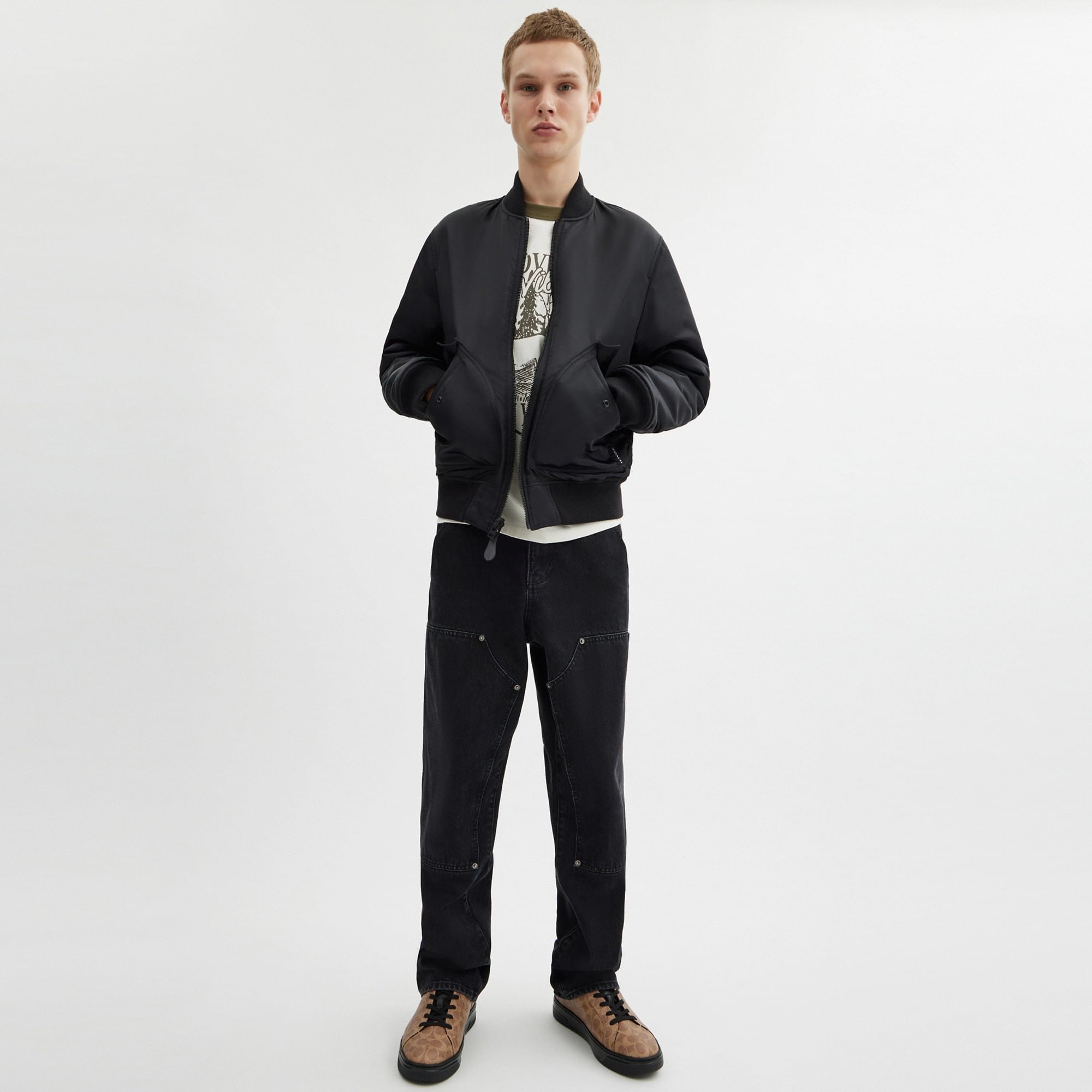 Tenis High Line Canvas Signature Café Hombre
