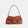 Bolsa Shoulder Bag Coach Chain Tabby Suede