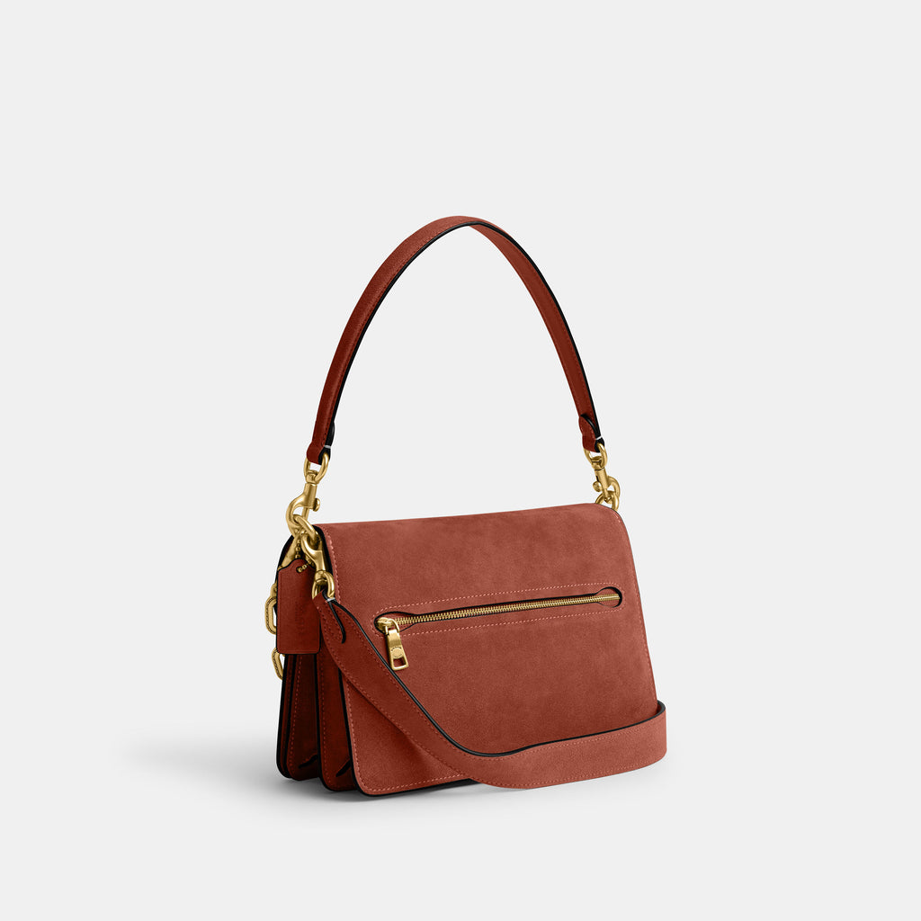 Bolsa Shoulder Bag Coach Chain Tabby Suede